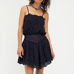 Free People Jillian Eyelet Bodysuit Skirt Set